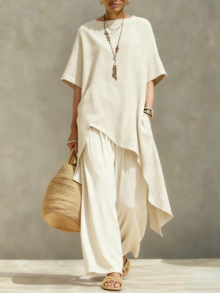 Summer Linen Clothing For Women - Conjuntos de Pantalones de Lino y