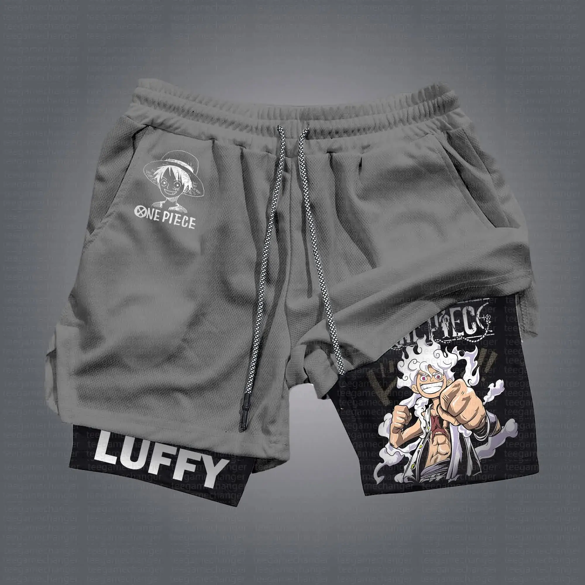 Summer Clothing Layering - 2025 One Piece Luffy Anime pantalones