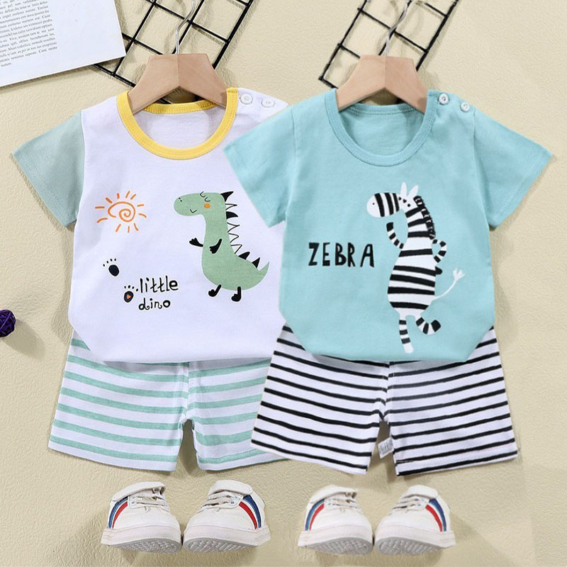 Summer Clothing For Babies - Camisetas de algodón + Pantalones cortos,