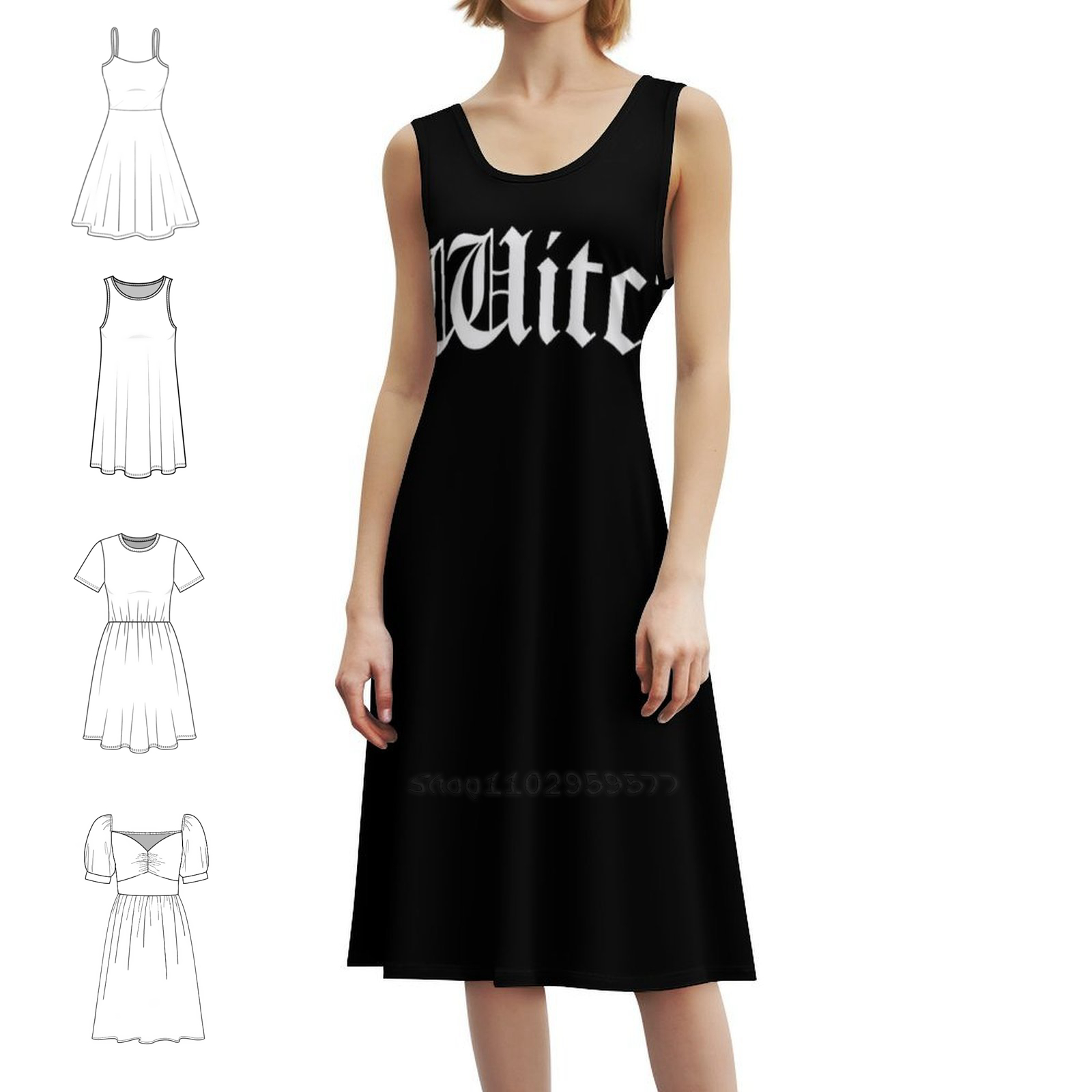 Summer Clothing Vacation - Vestido bohemio de bruja sin mangas