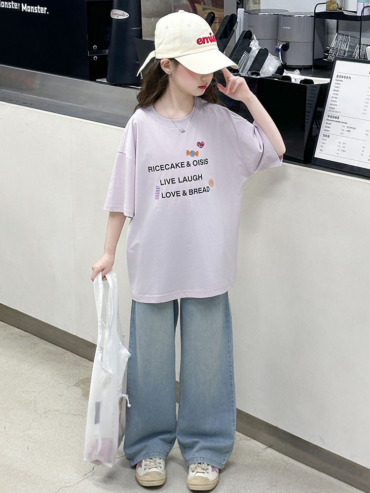 Summer Clothing Set For Girls - Conjunto de camiseta de manga corta