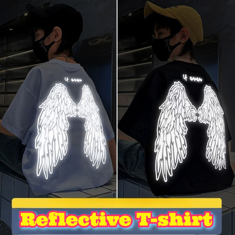 Summer Clothing Teen Girls - Camiseta con alas reflectantes para jóvenes,