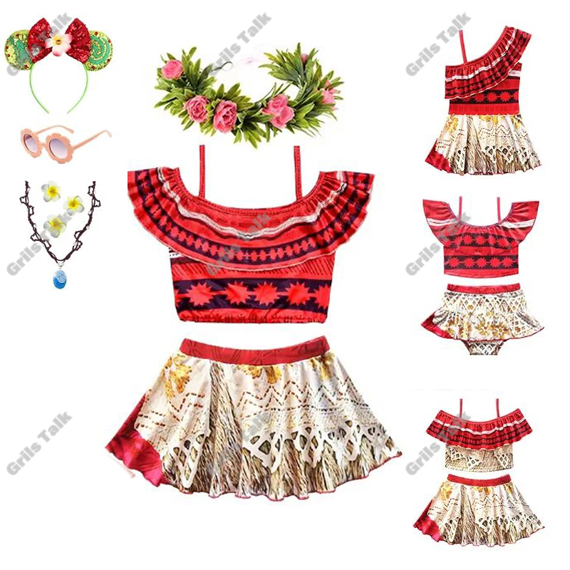 Summer Clothing Set For Girls - Traje de baño de princesa Moana
