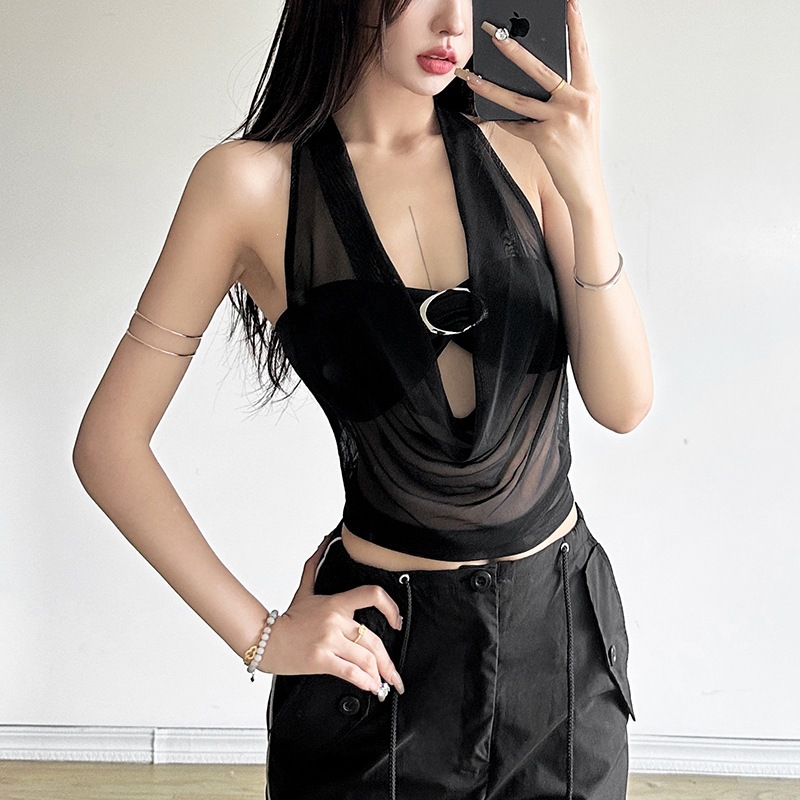 Summer Gauze Clothing - Conjunto de Dos Piezas: Top Halter