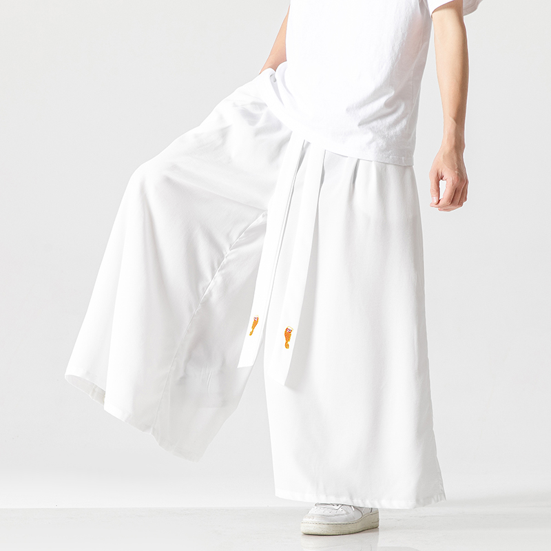 Japanese Summer Clothing Men - Pantalones de pierna ancha para hombre,