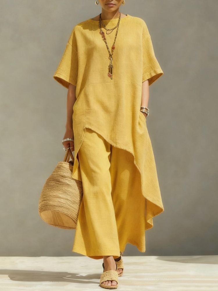 Conjuntos de Pantalones de Lin - Summer Linen Clothing For Women reseña y precio
