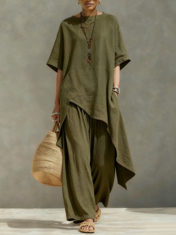 Conjuntos de Pantalones de Lin - Summer Linen Clothing For Women reseña y precio