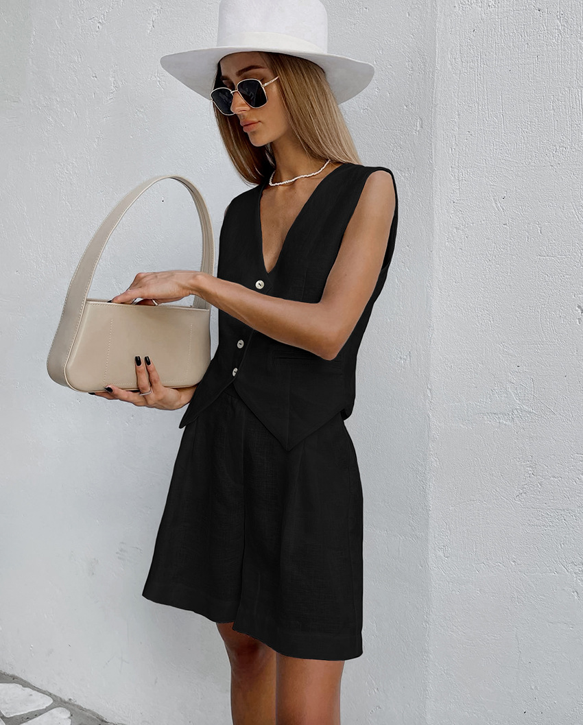 2025 nuevo traje chaleco + con - Summer Linen Clothing For Women reseña y precio