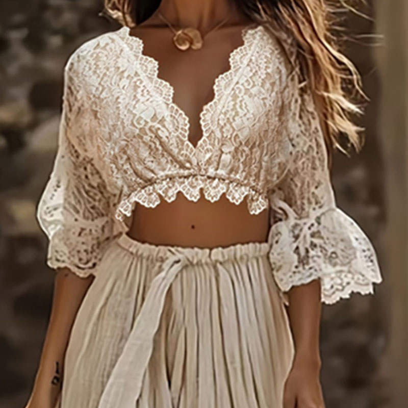 Conjunto de dos piezas bohemio - Summer Clothing Vacation reseña y precio