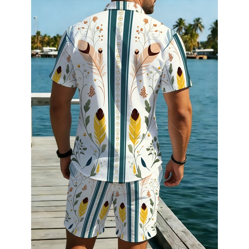 Conjunto de 2 Piezas para Homb - Beach Shirt Hawaiian reseña y precio