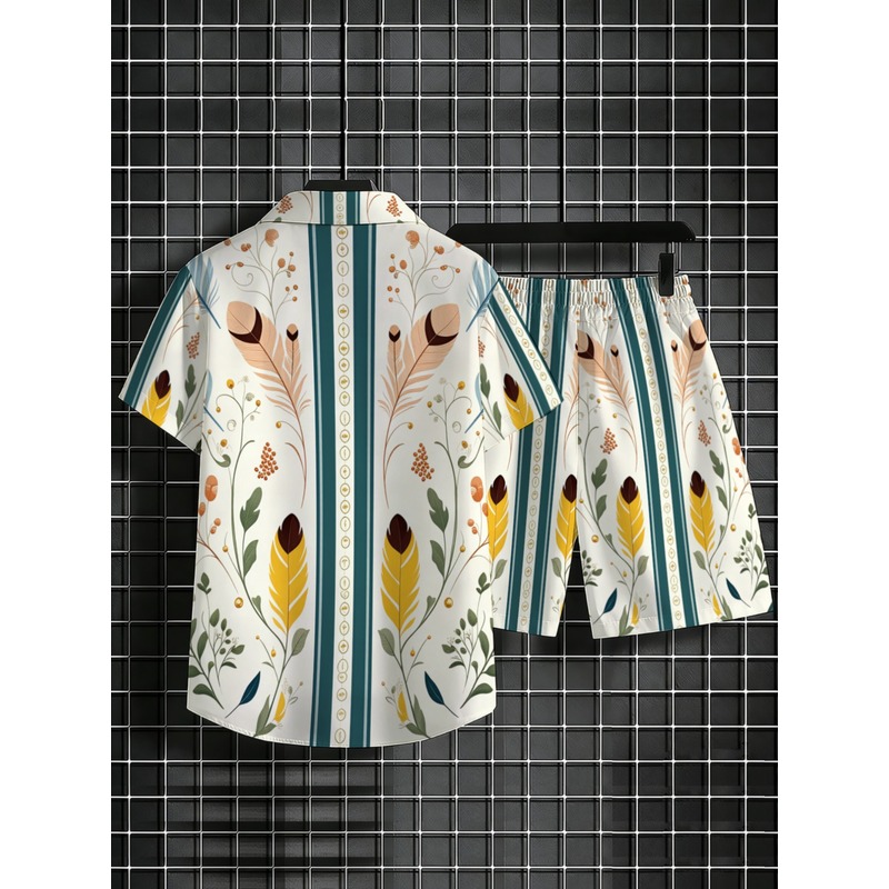 Conjunto de 2 Piezas para Homb - Beach Shirt Hawaiian reseña y precio
