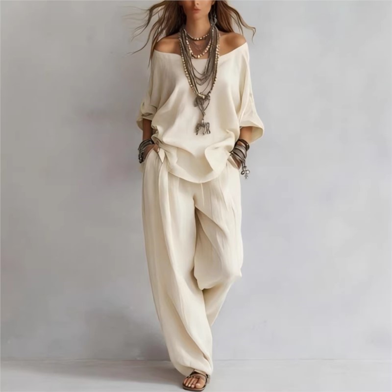 Conjunto de Dos Piezas de Lino - Summer Linen Clothing For Women reseña y precio