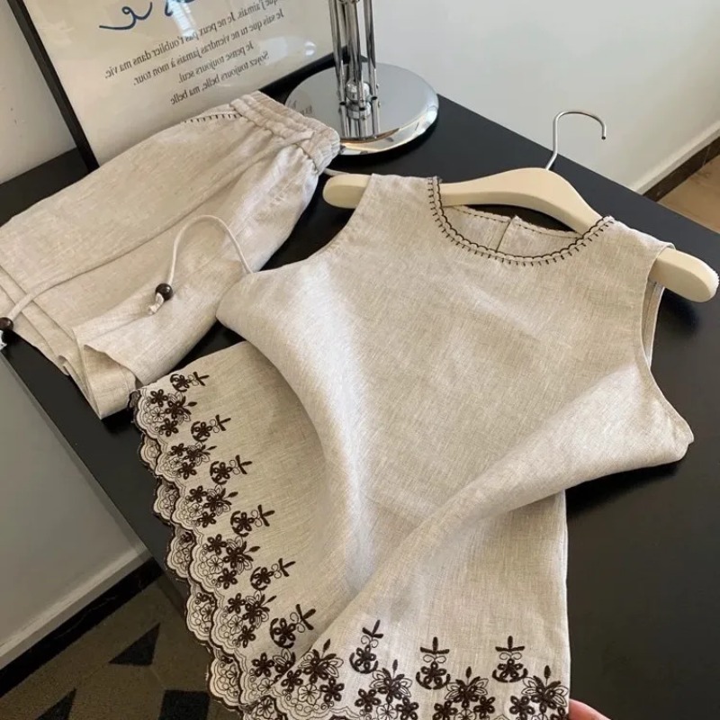 Chaleco de encaje bordado de i - Summer Linen Clothing For Women reseña y precio
