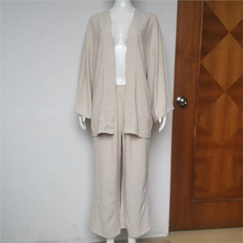 Traje de pantalón de lino con  - Summer Linen Clothing For Women reseña y precio