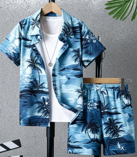 Conjunto coordinado para hombr - Beach Shirt Hawaiian reseña y precio