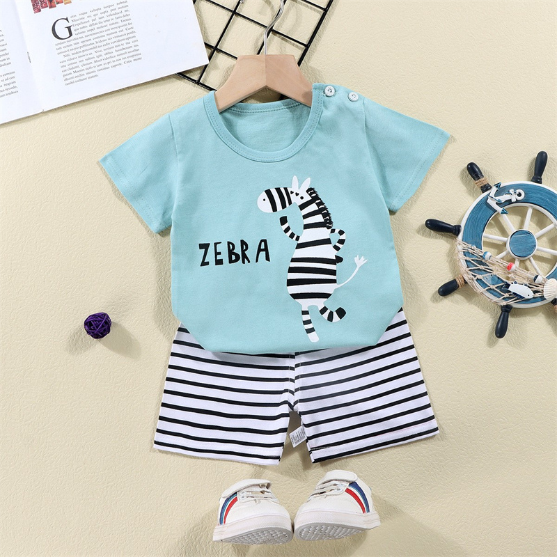 Camisetas de algodón + Pantalo - Summer Clothing For Babies reseña y precio