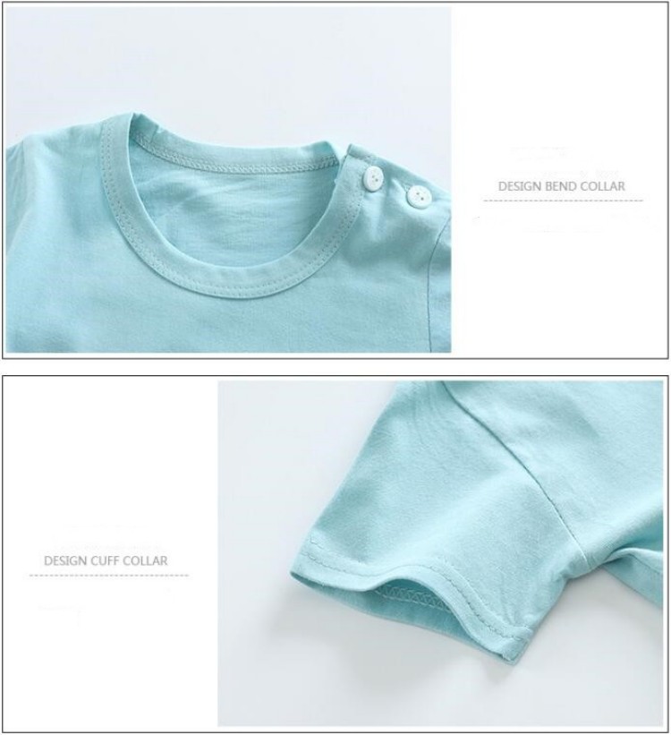 Camisetas de algodón + Pantalo - Summer Clothing For Babies reseña y precio