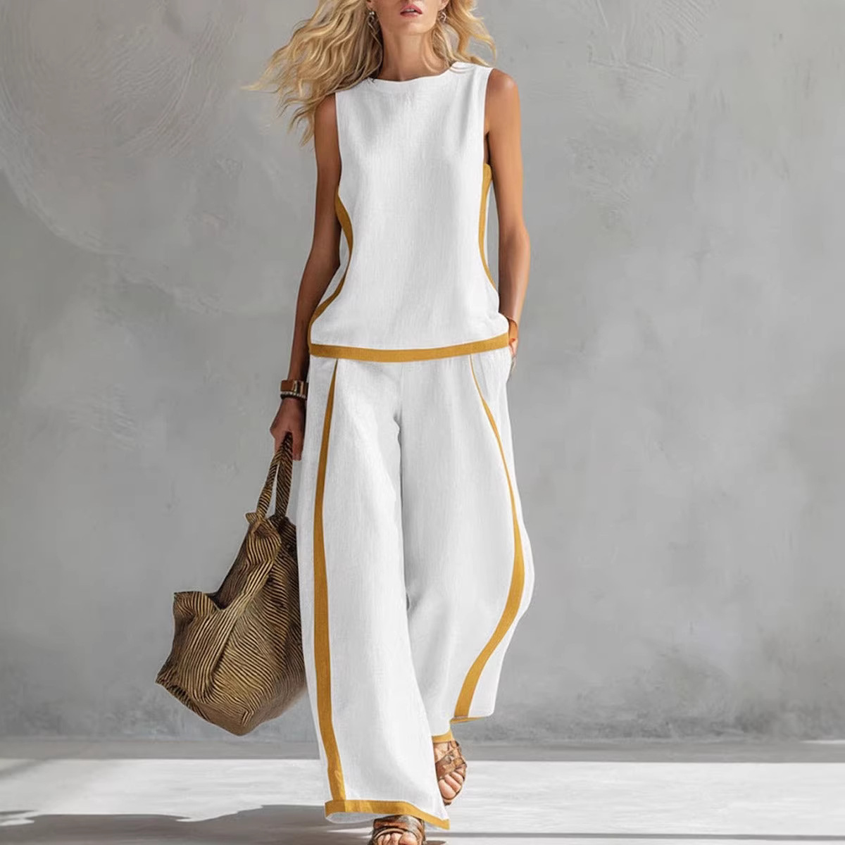 Conjunto de 2 piezas de lino p - Summer Linen Clothing For Women reseña y precio