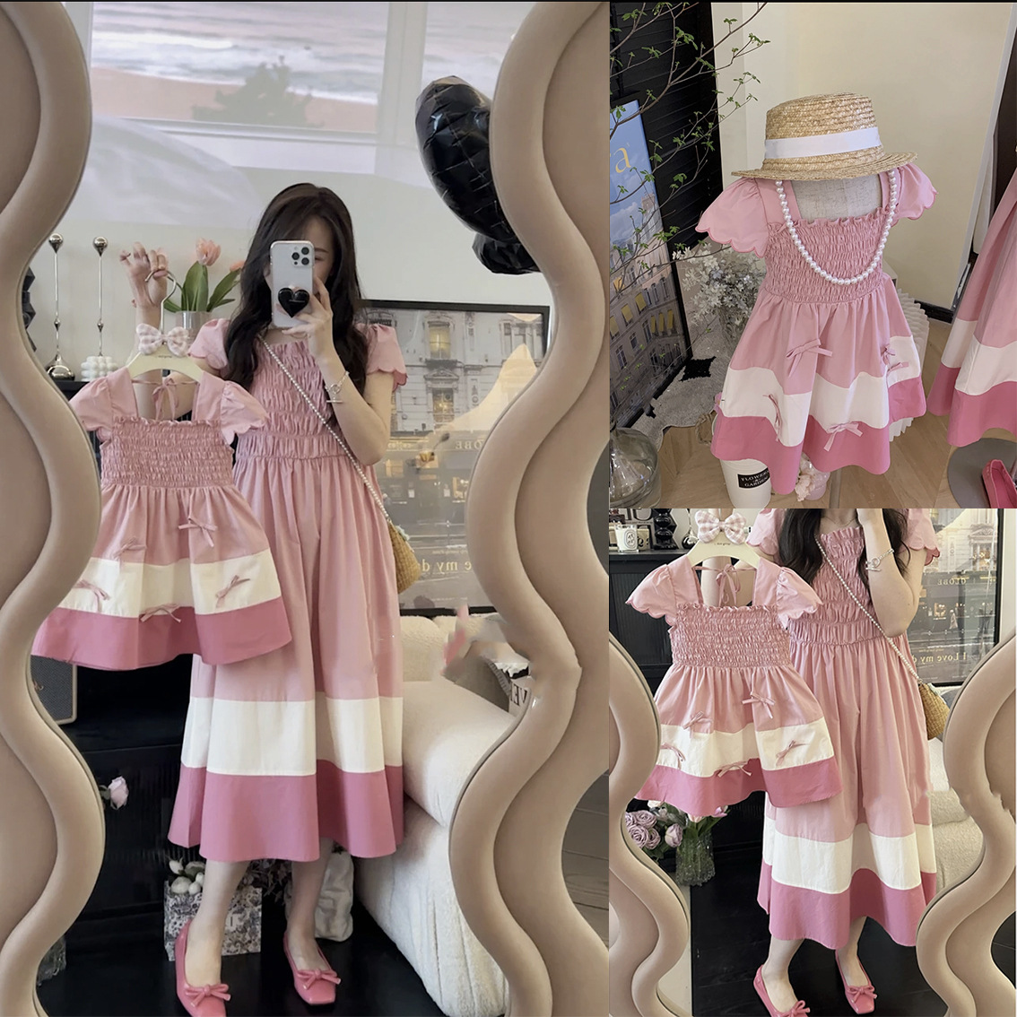 Vestido amplio a juego para ma - Summer Clothing For Babies reseña y precio