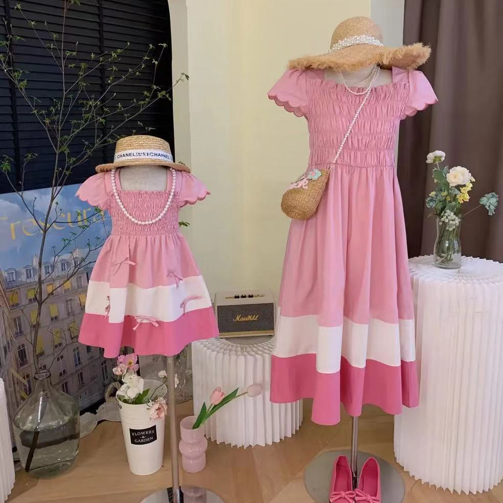 Vestido amplio a juego para ma - Summer Clothing For Babies reseña y precio