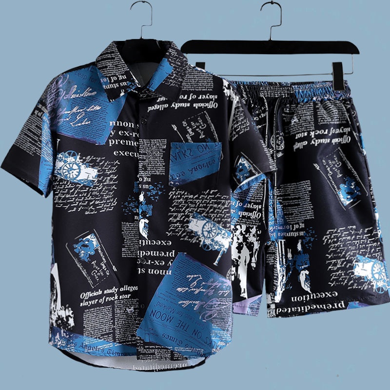 Conjunto de 2 Piezas para Homb - Beach Shirt Hawaiian reseña y precio