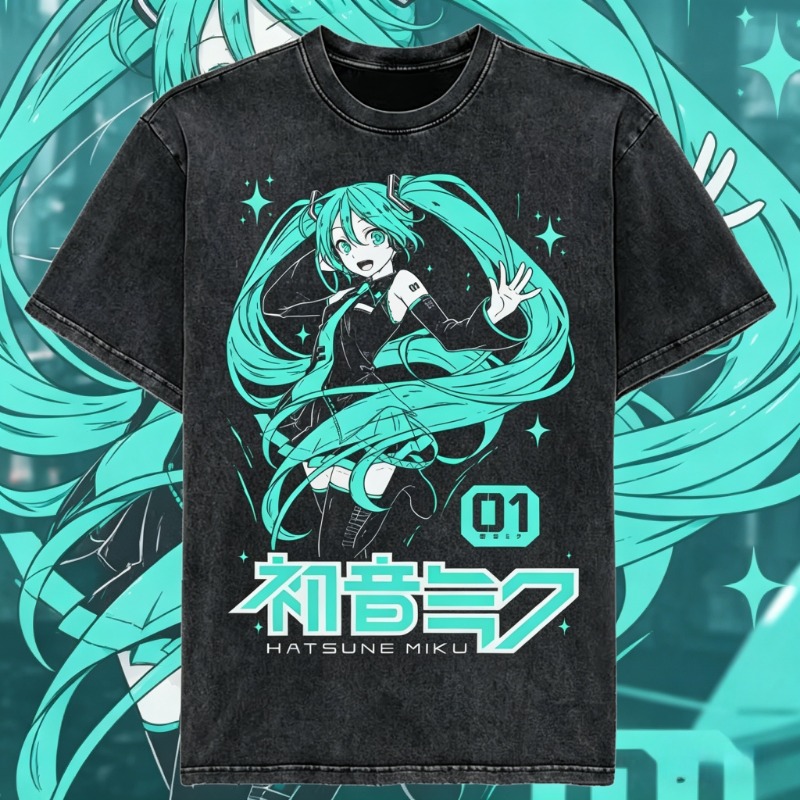 Camiseta Vintage Lavada de Ani - Japanese Summer Clothing Men reseña y precio