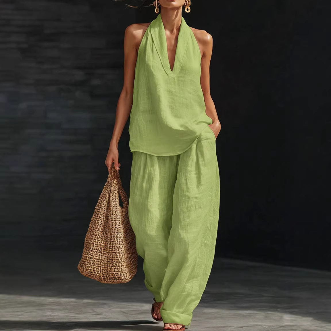 Conjunto de lino y algodón ret - Summer Linen Clothing For Women reseña y precio