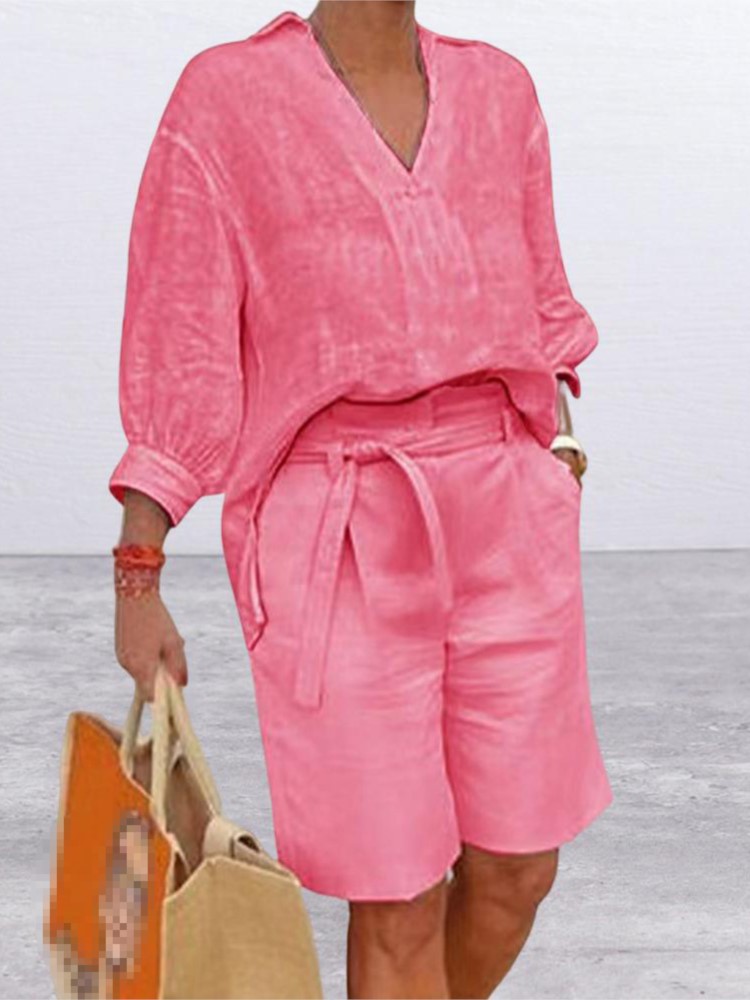 Trajes de mujer, conjunto de d - Summer Linen Clothing For Women reseña y precio