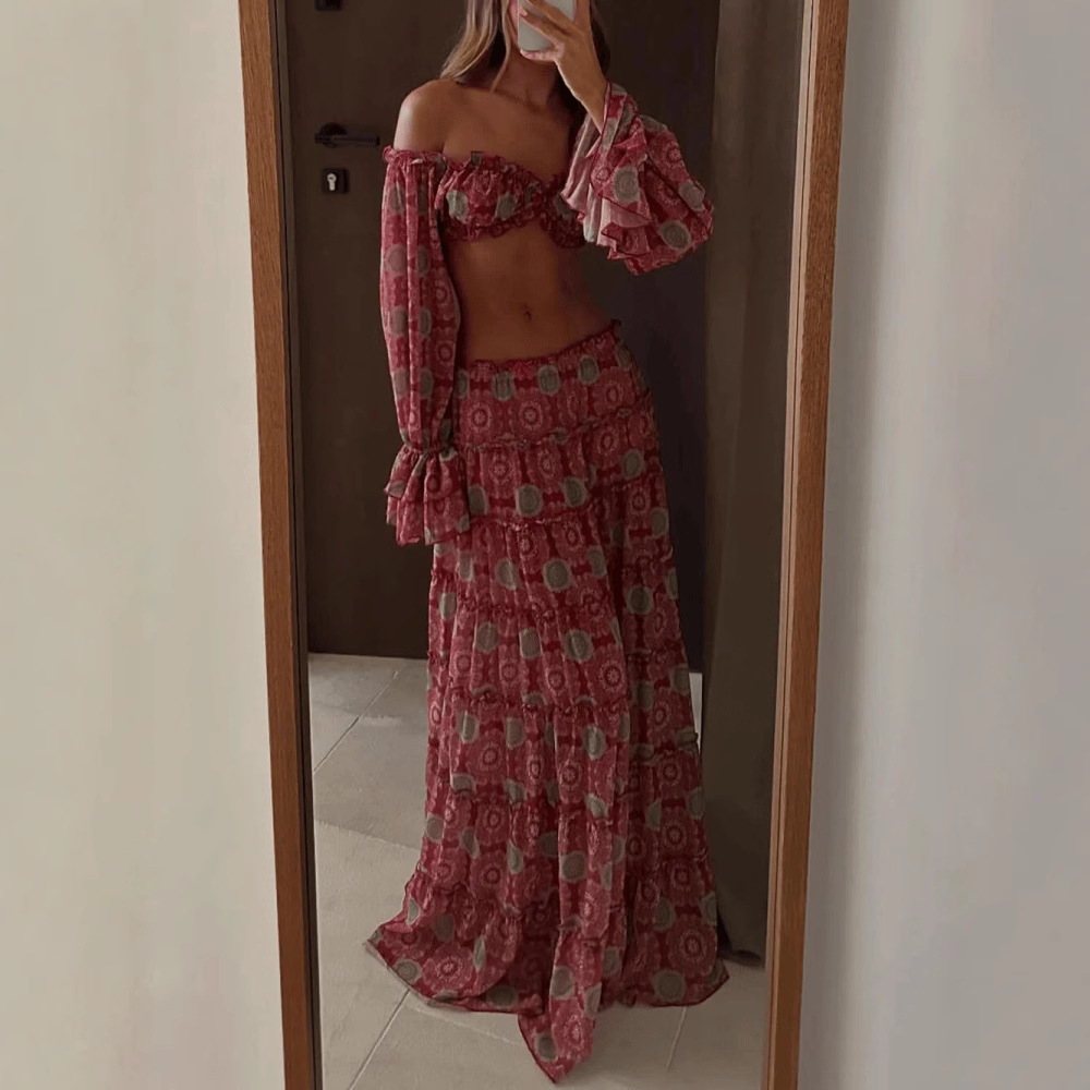 Conjunto de Dos Piezas con Fal - Summer Clothing Vacation reseña y precio