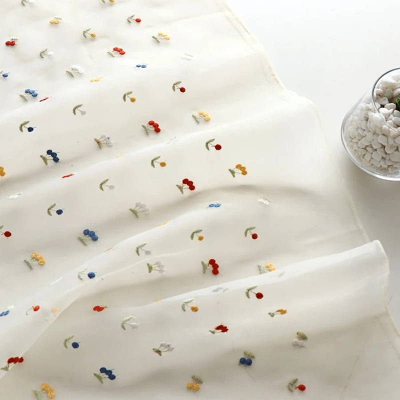 Tela de gasa de encaje bordado - Summer Gauze Clothing reseña y precio