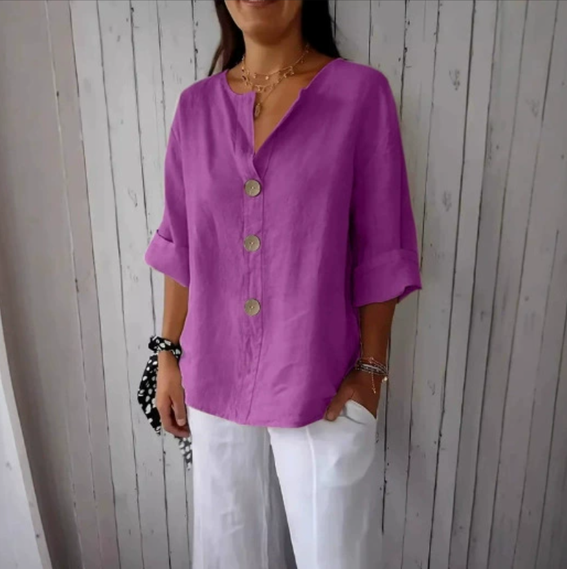Camisa Holgada de Talla Grande - Summer Linen Clothing For Women reseña y precio