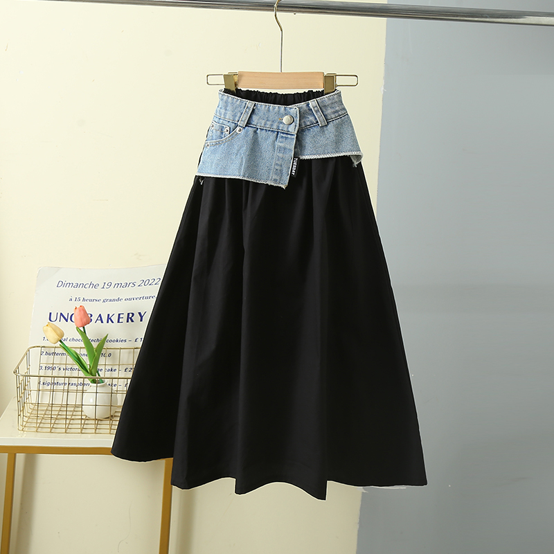 Falda vaquera de retazos larga - Summer Clothing Teen Girls reseña y precio