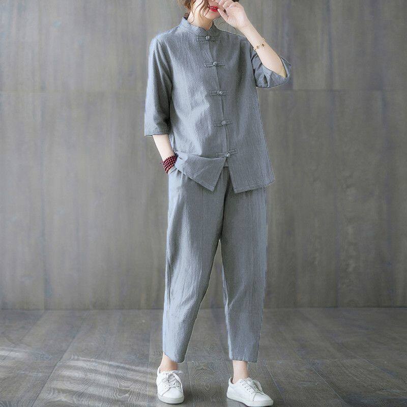 Conjunto de 2 Piezas de Ropa B - Summer Linen Clothing For Women reseña y precio