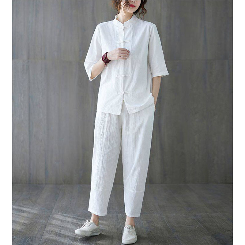 Conjunto de 2 Piezas de Ropa B - Summer Linen Clothing For Women reseña y precio
