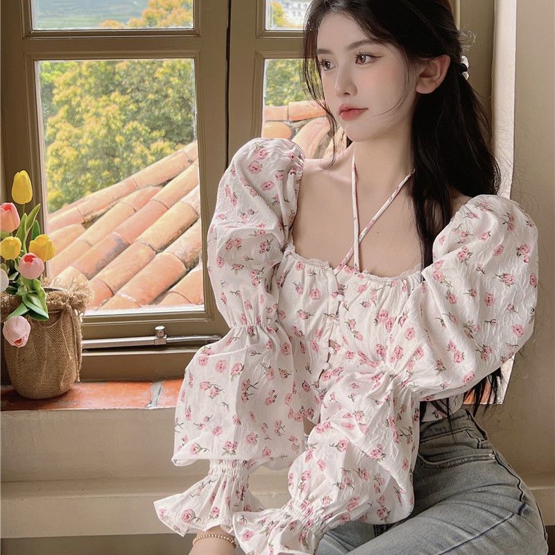 Blusa Floral con mangas abullo - Crop Blouse Linen reseña y precio