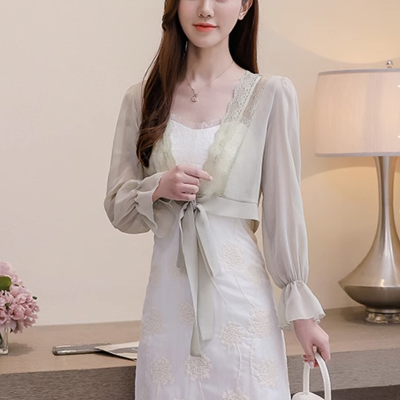 Blusas dulces para mujer, mang - Crop Blouse Linen reseña y precio